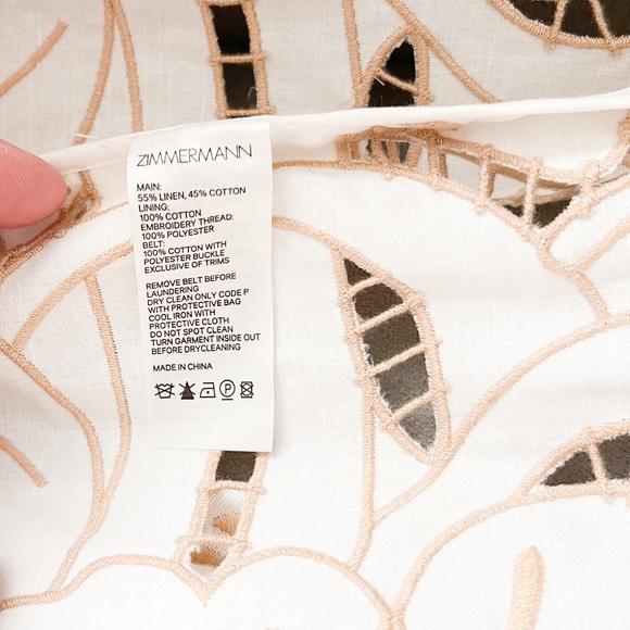 Zimmermann Edie Embroidered Lace Mini Dress - Picture 12 of 14